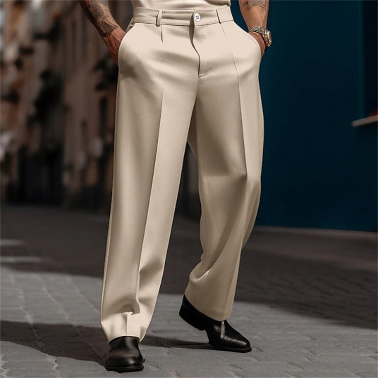 Men's Straight Casual Suit Pants