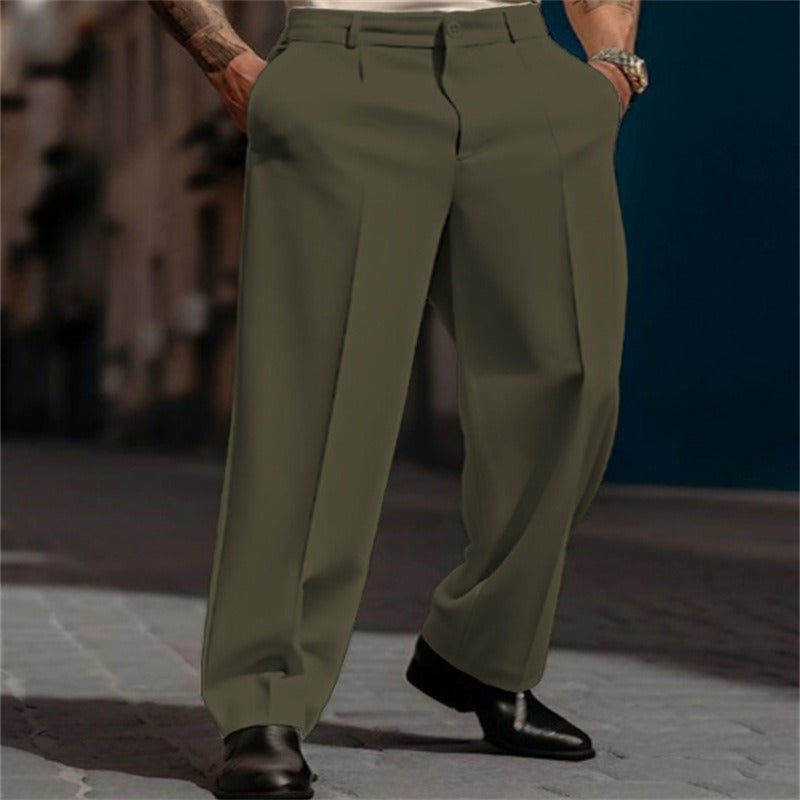Men's Straight Casual Suit Pants