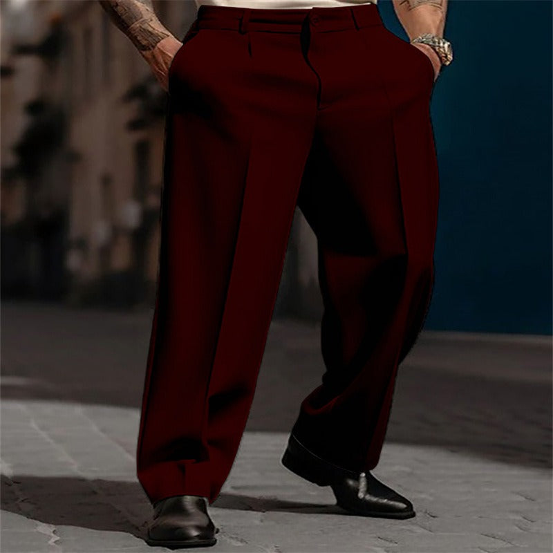 Men's Straight Casual Suit Pants