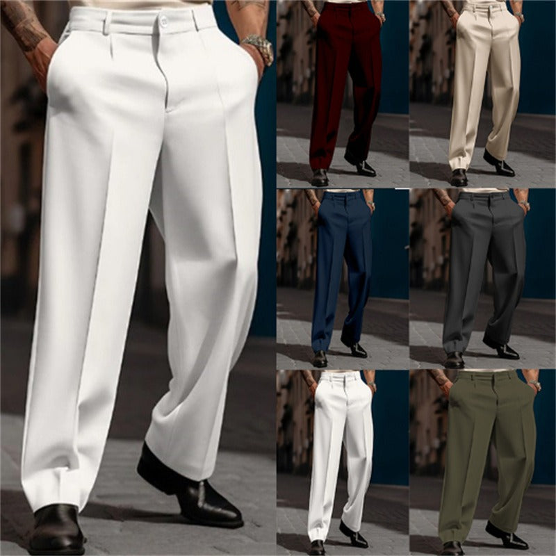 Men's Straight Casual Suit Pants