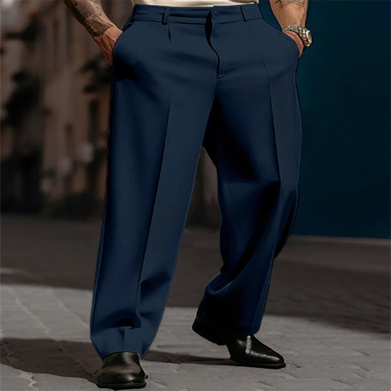 Men's Straight Casual Suit Pants