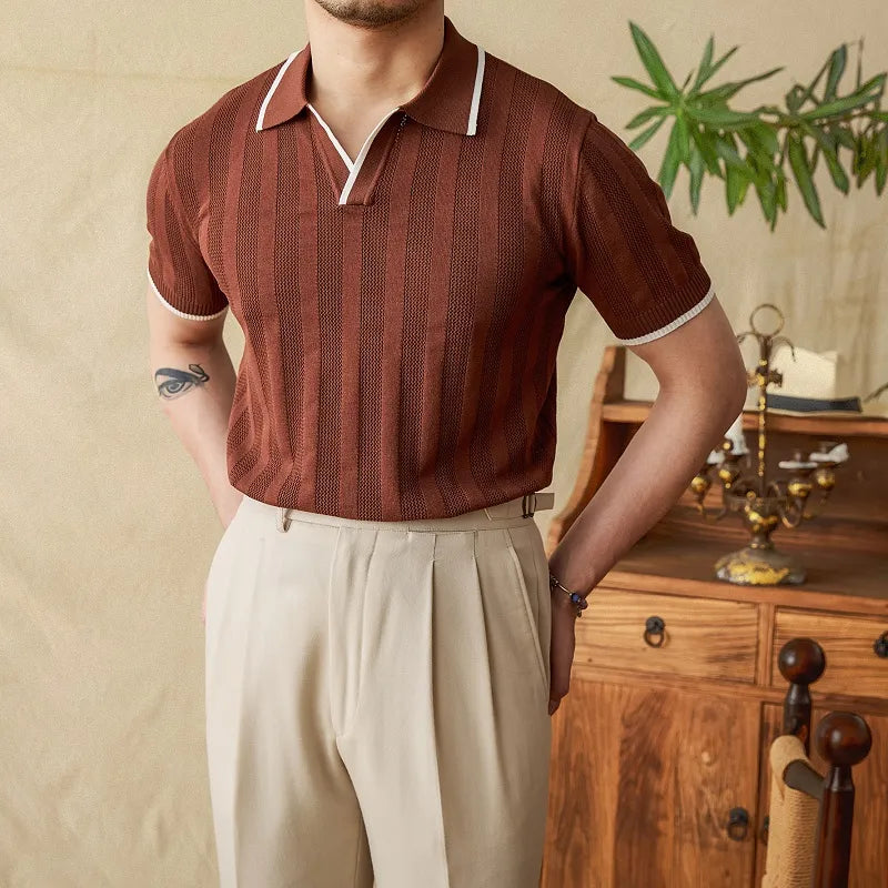 Polo da uomo in maglia estiva