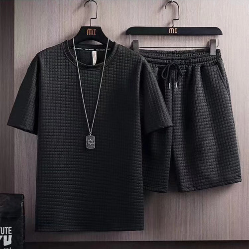 Men's Casual Two-Piece Set: Short Sleeve T-Shirt & Shorts