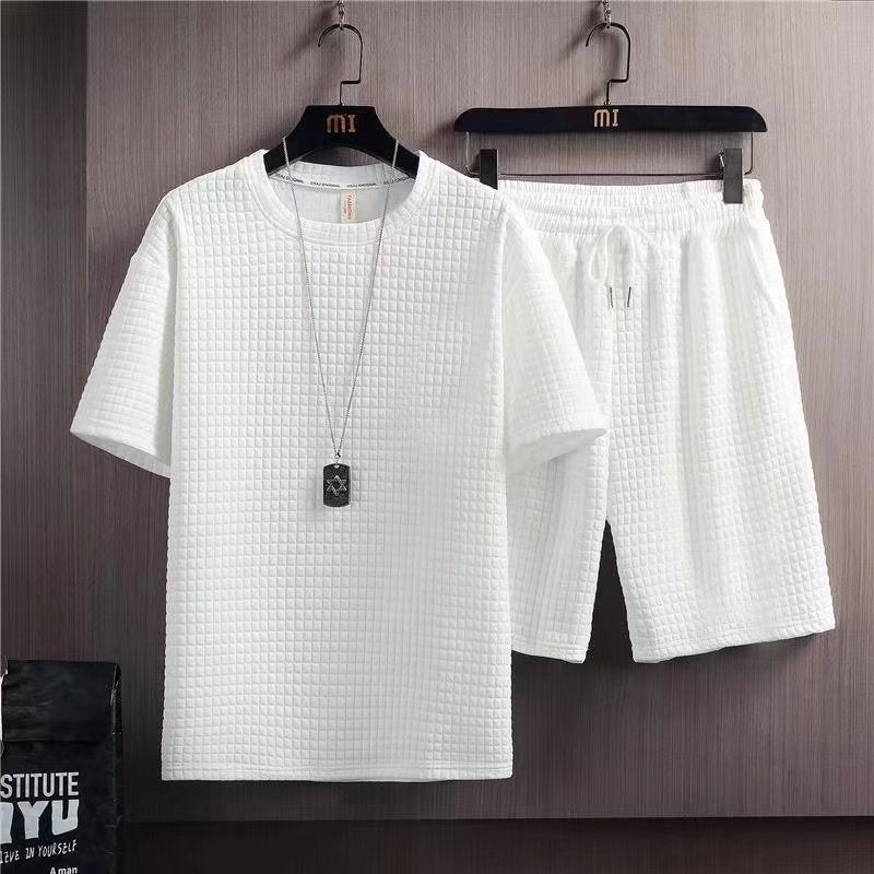 Completo casual da uomo due pezzi: T-shirt a maniche corte e pantaloncini