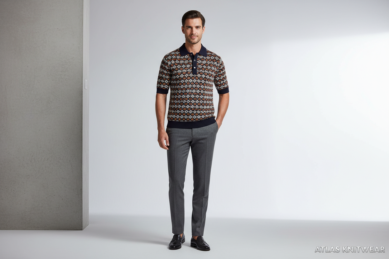 Modelo polo knitted